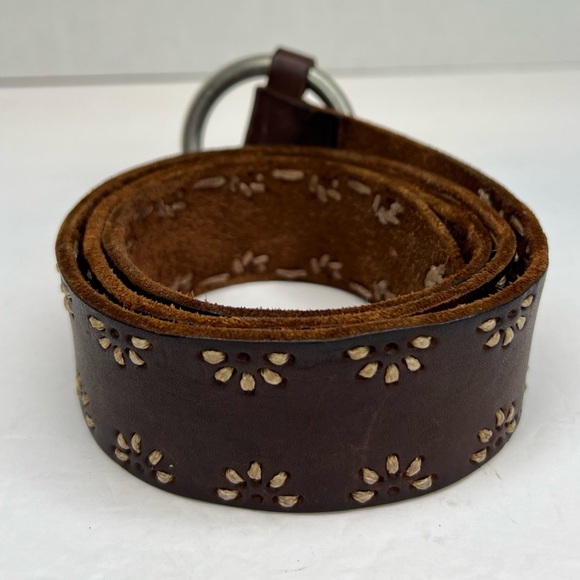 Aeropostale Womens Brown Leather Cinch Belt-40” long x 1.5” tall Sz Medium Super - Picture 3 of 7